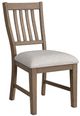 Elements International Yellowstone Gray/Medium Brown Dining Side Chair-0