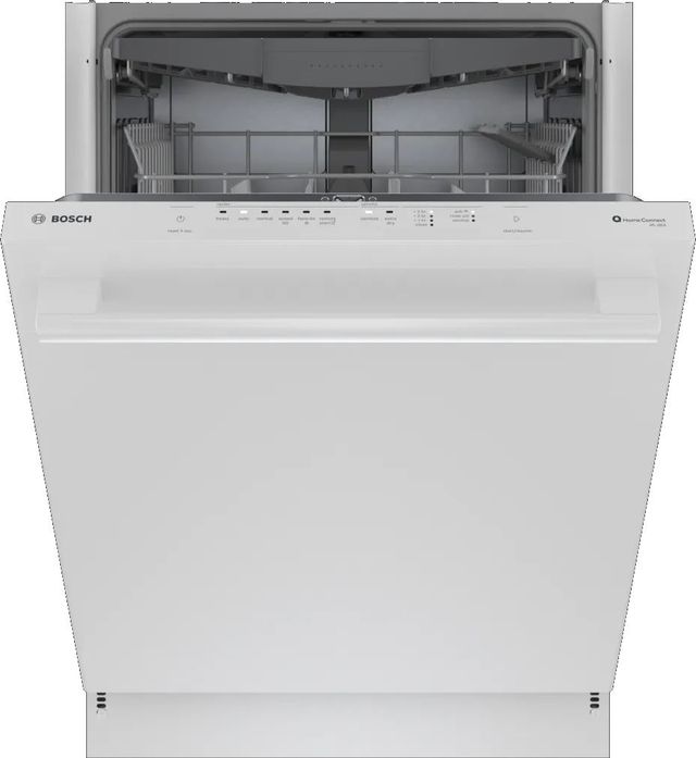Bosch® 100 Series 24" White Top Control Built In Dishwasher-1