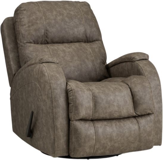 HomeStretch Zena Taupe Manual Swivel Glider Recliner-0