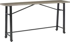 Signature Design by Ashley® Lesterton Light Brown Long Counter Table with Black Trestle Base
