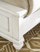 Benchcraft® Kanwyn Whitewash Queen Upholstered Panel Bed-3