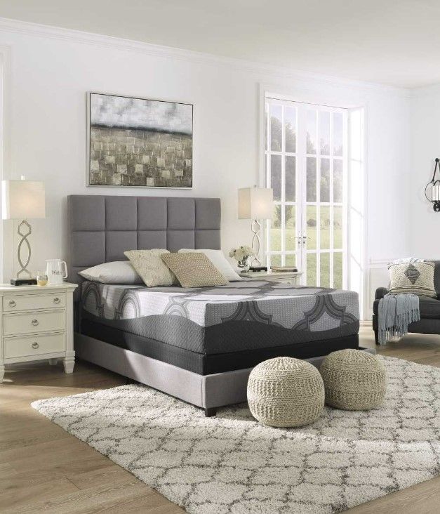 Sierra Sleep® by Ashley® 2-Piece 12" Hybrid and Better Adjustable Base Queen Mattress Set-3