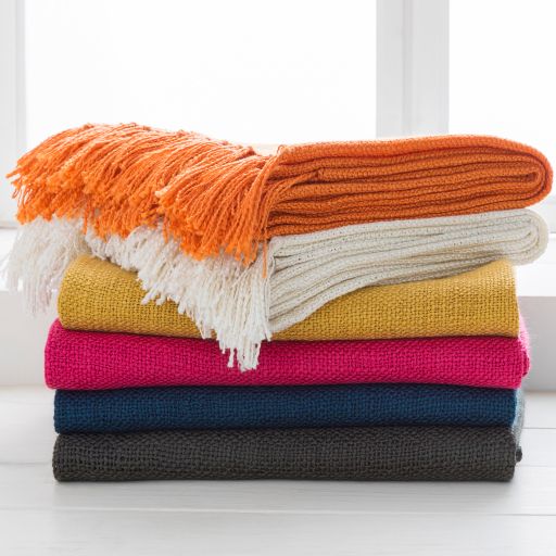 Surya Tilda White 59"x51" Throw Blanket-2