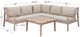 Linon Svana 4-Piece Beige/Natural Fabric/Wood Outdoor Conversation Set-2