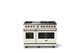 Viking® 5 Series 48" Pure White Pro Style Dual Fuel (LP) Range with Polished Chrome Trim-3