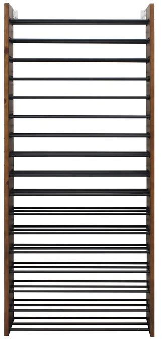 Vinotemp® Epicureanist 68 Bottle Walnut Wall Mounted Wine Shelf-0