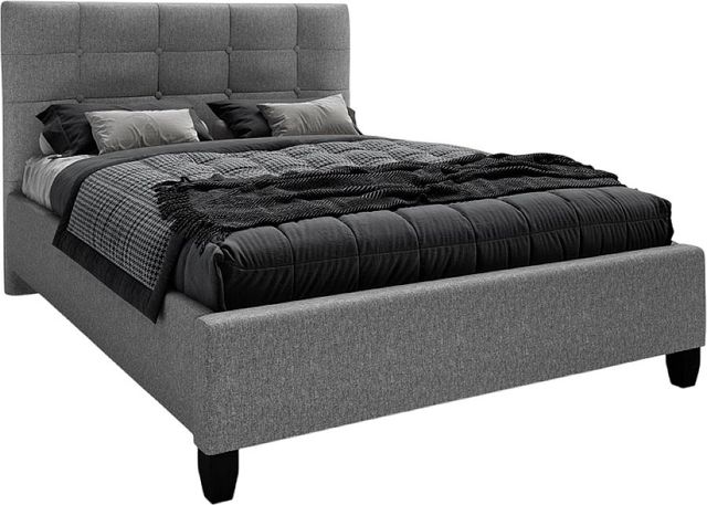 Beaudoin Customizable Heaven King Upholstered Box Spring Base Bed with Woodland Footboard-0