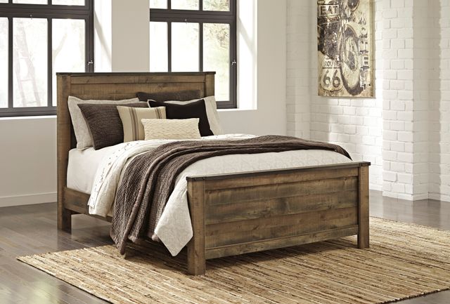 Signature Design by Ashley® Trinell Rustic Brown Queen Panel Footboard-2