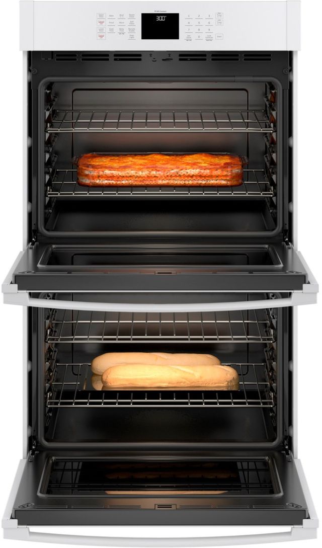 GE® 30" White Electric Built In Double Oven-3