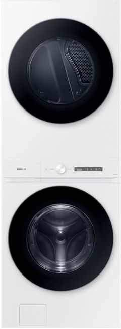 Samsung Bespoke 4.6 Cu. Ft. Washer, 7.6 Cu. Ft. Dryer White Stack Laundry