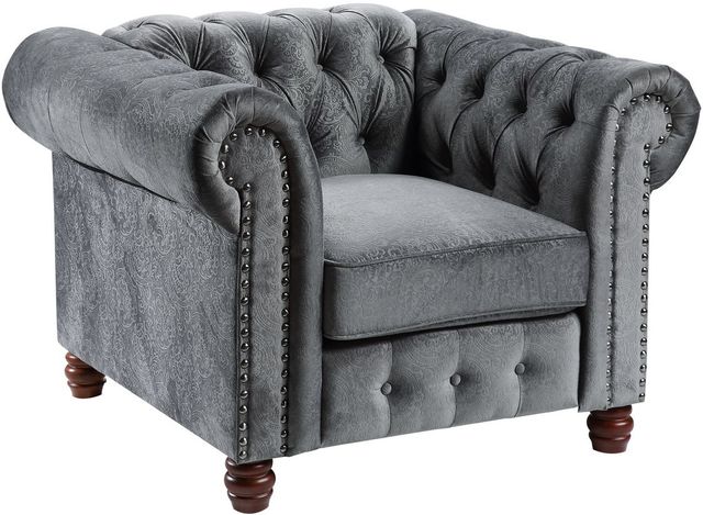 Mazin Furniture Welwyn Dark Gray Upholstered Accent Chair-0