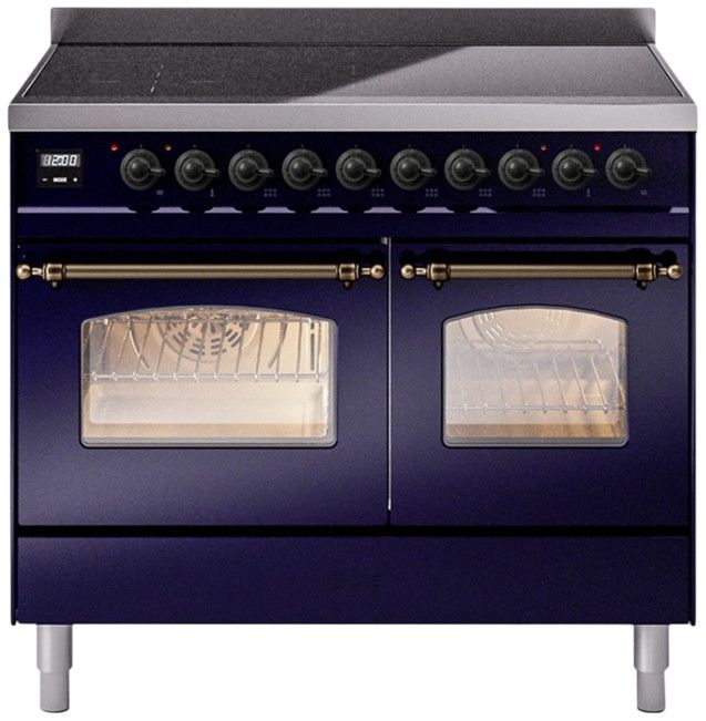 Ilve® Nostalgie II Series 40" Blue Pro Style Induction Range-0