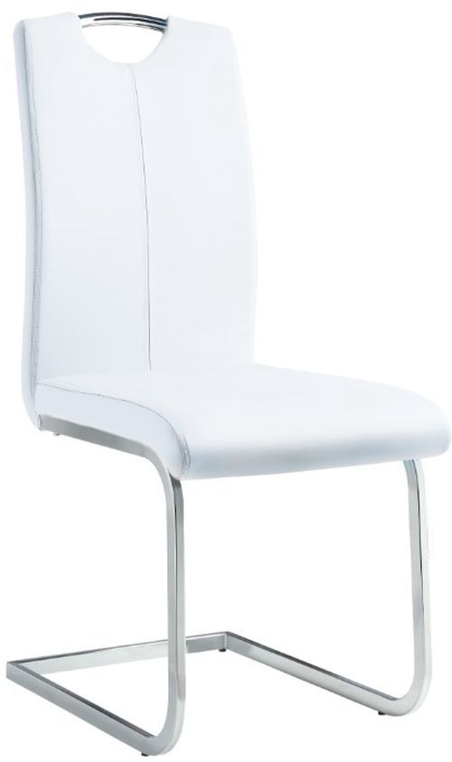 Mazin Furniture Glissand White Side Dining Chair-0
