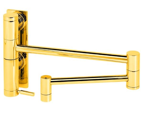 Waterstone™ Polished Gold Contemporary Wall Mounted Pot Filler Yale