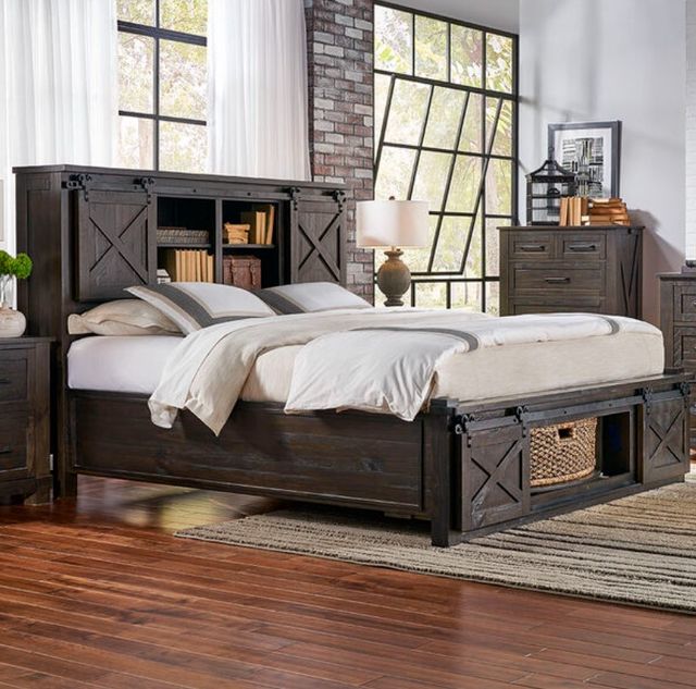 A-America® Sun Valley Charcoal King Rotating Storage Bed-2