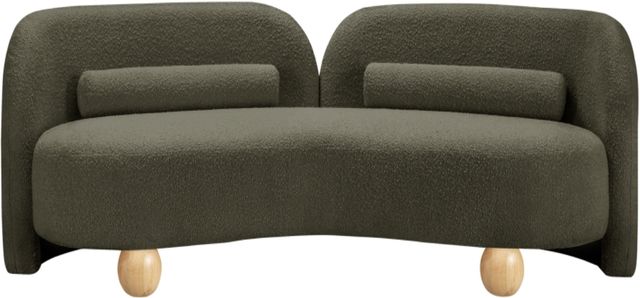 Meridian Furniture Daphne Olive Boucle Fabric Sofa-2