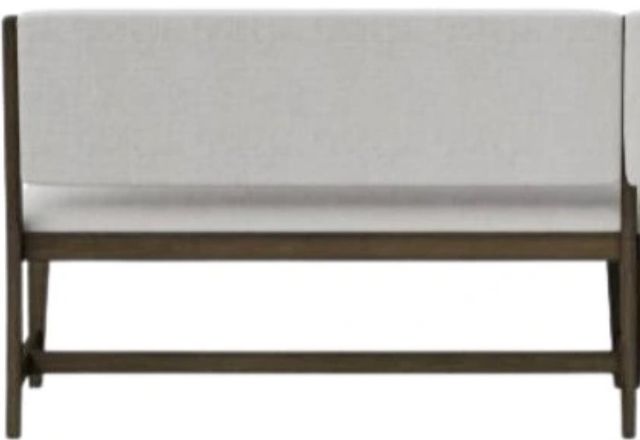 Bernards Dorval Gray/Walnut 50" Bench With Back-1