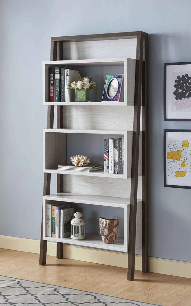 Brassex Inc. Walnut/White Oak Display Shelf-1