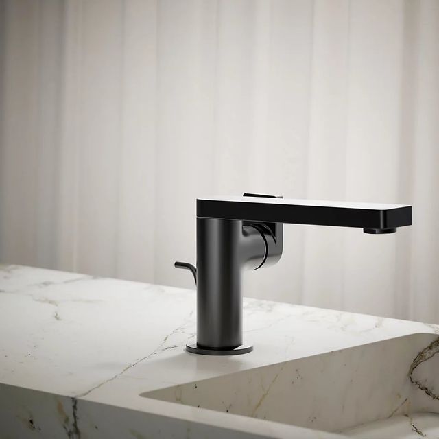 KOHLER® Composed® Matte Black Single-Handle Bathroom Sink Faucet with Lever Handle-3