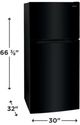 Frigidaire® 30" 20.0 Cu. Ft. Black Top Freezer Refrigerator-3