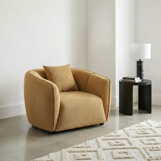 Coaster® Aleisha Mustard Yellow Upholstered Accent Chair-1