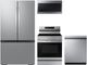 Samsung 4 Piece Fingerprint Resistant Stainless Steel Electric Kitchen Package-0