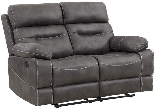 Steve Silver Co. Rudger Moonlight Gray Manual Reclining Loveseat-0