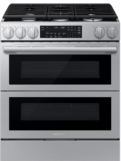 Samsung 30" Silver Slide-In Gas Range with Air Fry Max-0