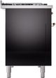 Ilve® Nostalgie II Series 48" Glossy Black Pro Style Dual Fuel Range-3
