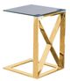 Sagebrook Home Glass Top C Table with Gold Frame-0