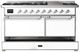 Ilve® Majestic III 60" White Pro Style Dual Fuel Liquid Propane Range with Solid Door and Chrome Trim-2