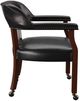 Steve Silver Co. Tournament Black/Cherry Arm Chair with Casters-3