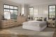 Bernards Trilogy Toffee/White Sand King Upholstered Panel Bed-1