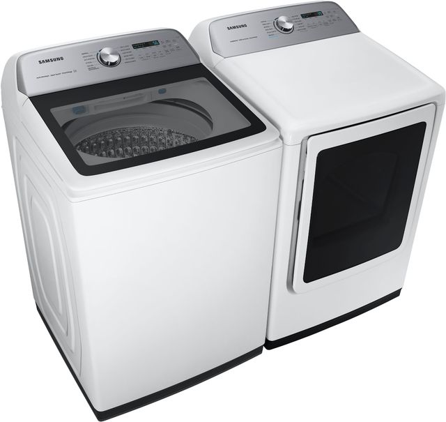 Samsung 5500 Series White Top Load Washer & Electric Dryer Laundry Pair-2