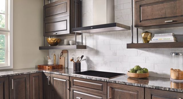 Wolf® 36" Black Cooktop Wall Hood-1