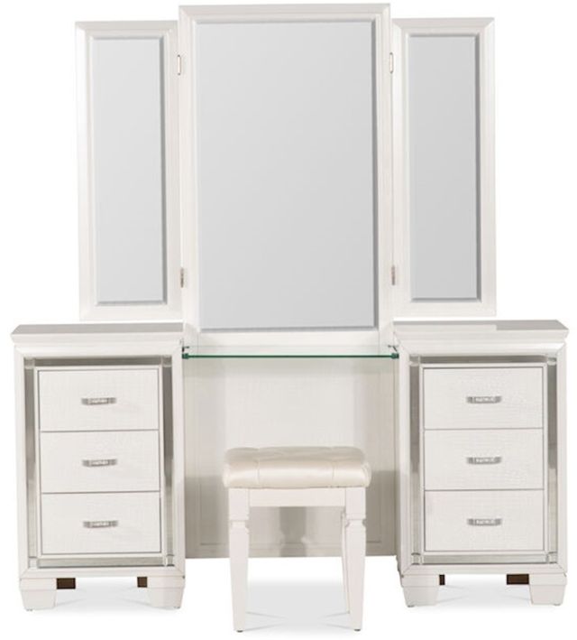 Homelegance Allura Vanity Dresser with Mirror - White Homelegance Allura Vanity Dresser with Mirror - White