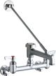 Elkay Rough Chrome 8" Centerset Wall Mount Faucet with 7" Bucket Hook Spout and 2" Lever Handle-0