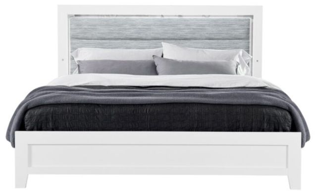 Global Furniture USA Luccia 5-Piece White Twin Bedroom Set with LED-3