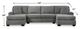 Benchcraft® Birkdale Court 3-Piece Gray U-Shape Sectional and Chaise-1