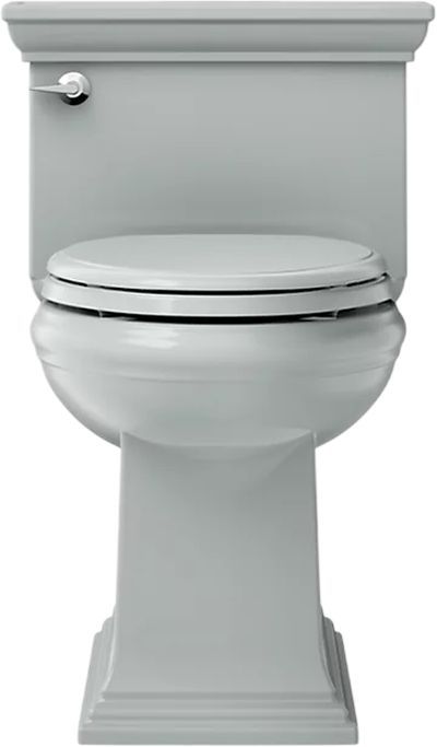 KOHLER® Memoirs® Stately Ice Gray 1-Piece Compact Elongated Toilet with Skirted Trapway, 1.28 Gpf-1