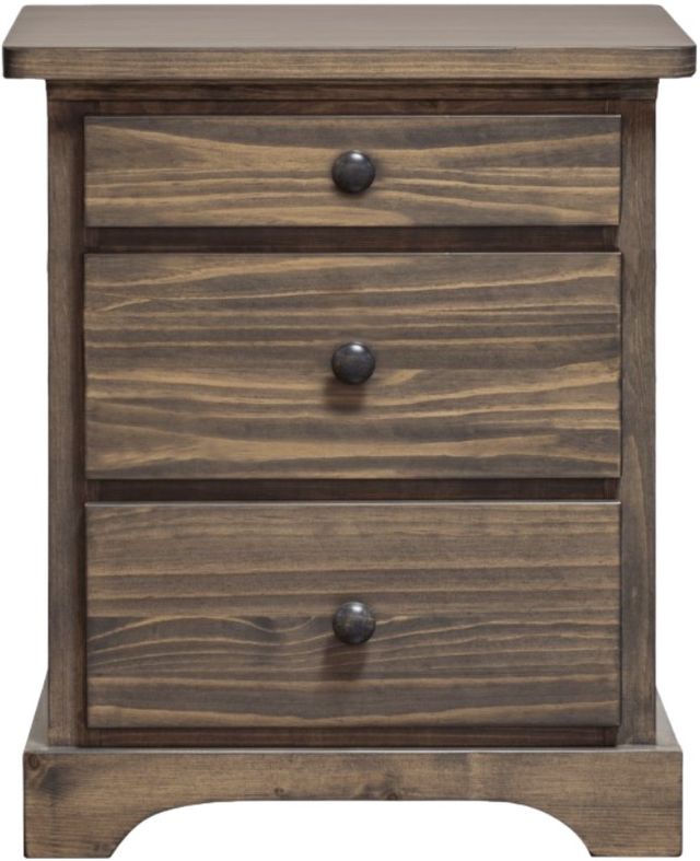 Mako Wood Furniture Polo Brown 2 and 1/2-Drawer Nightstand-0