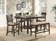 Homelegance® Balin Dark Brown 54" Counter Height Table with Lazy Susan-1