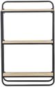 A & B Home Black/Natural Wall Shelf-1