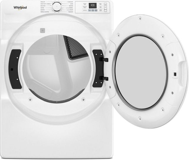 Whirlpool® 7.4 Cu. Ft. White Front Load Gas Dryer Quick Dry Cycle-1