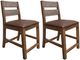 International Furniture Direct Antique Brown 24" Upholstered Counter Stool-2