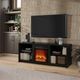 Ameriwood Home Mainstays Courtland Black Oak 65'' Eletric Fireplace Media Console-3