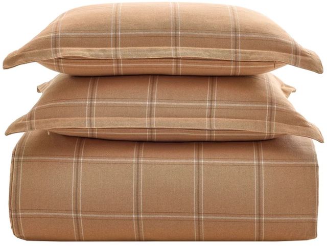 HiEnd Accents Harrington Heritage Plaid 3-Piece Saddle Brown King Bedding Bundle-0