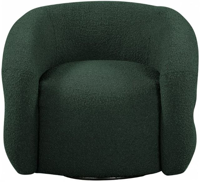 Meridian Furniture Roxbury Green Boucle Fabric Swivel Accent Chair-1