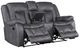 New Classic® Home Furnishings Morello Gray Dual Manual Reclining Loveseat-3