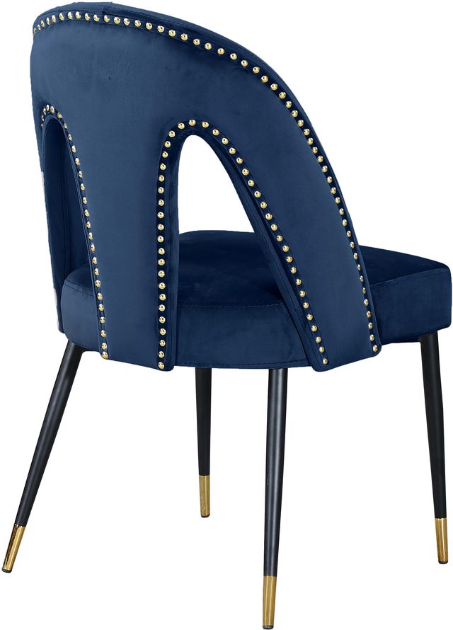 Meridian Furniture Akoya Navy Velvet Dining Chair-2